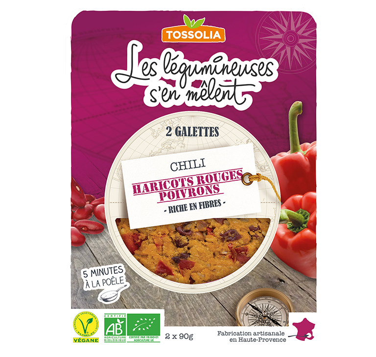 Galettes chili, haricots rouges, poivrons Galettes chili, haricots rouges, poivrons