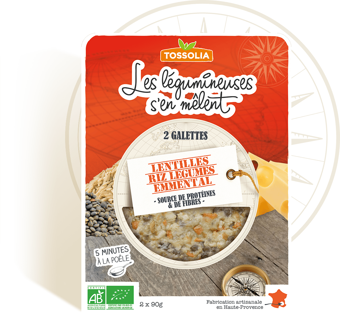 Galettes lentilles, riz, légumes, emmental Galettes lentilles, riz, légumes, emmental