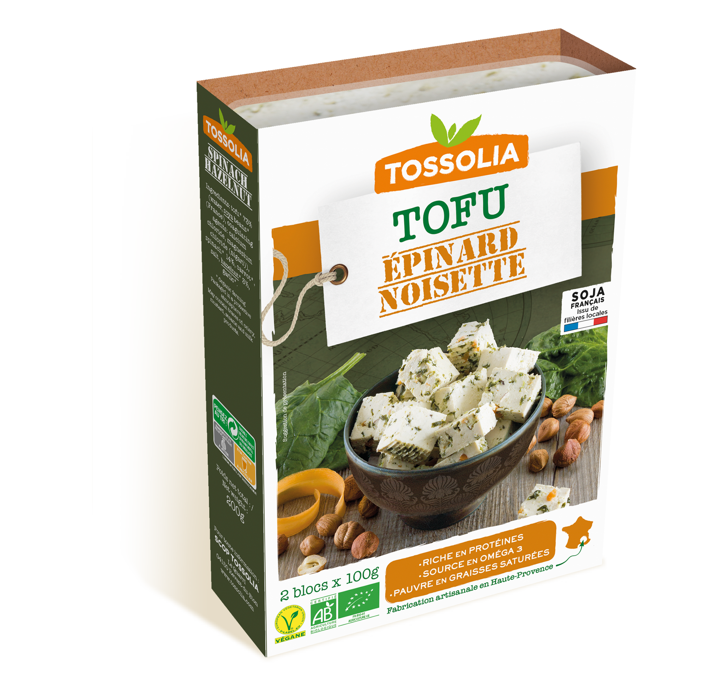 Tofu épinard noisette Tofu épinard noisette
