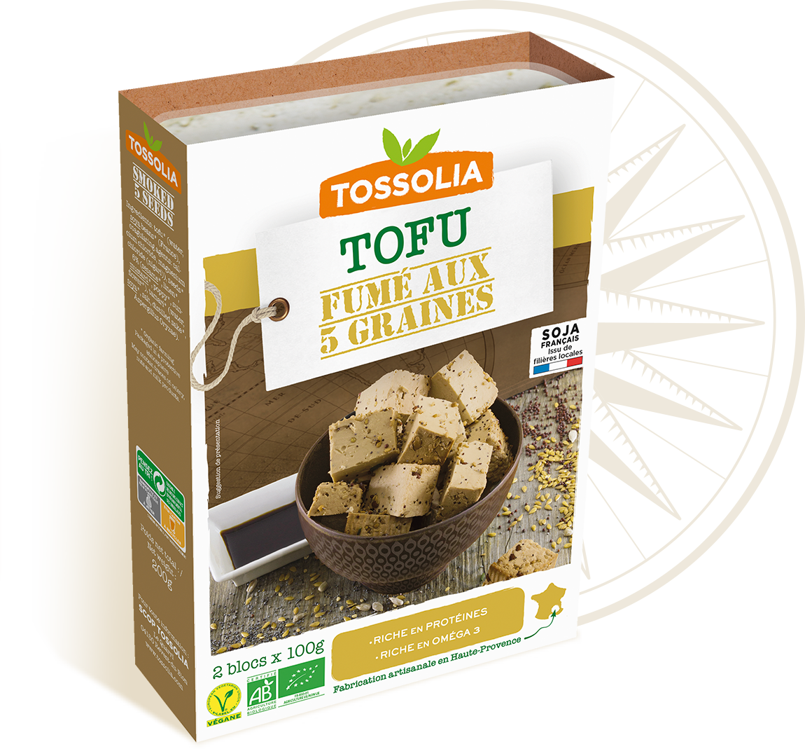 Tofu fumé au 5 graines Tofu fumé au 5 graines