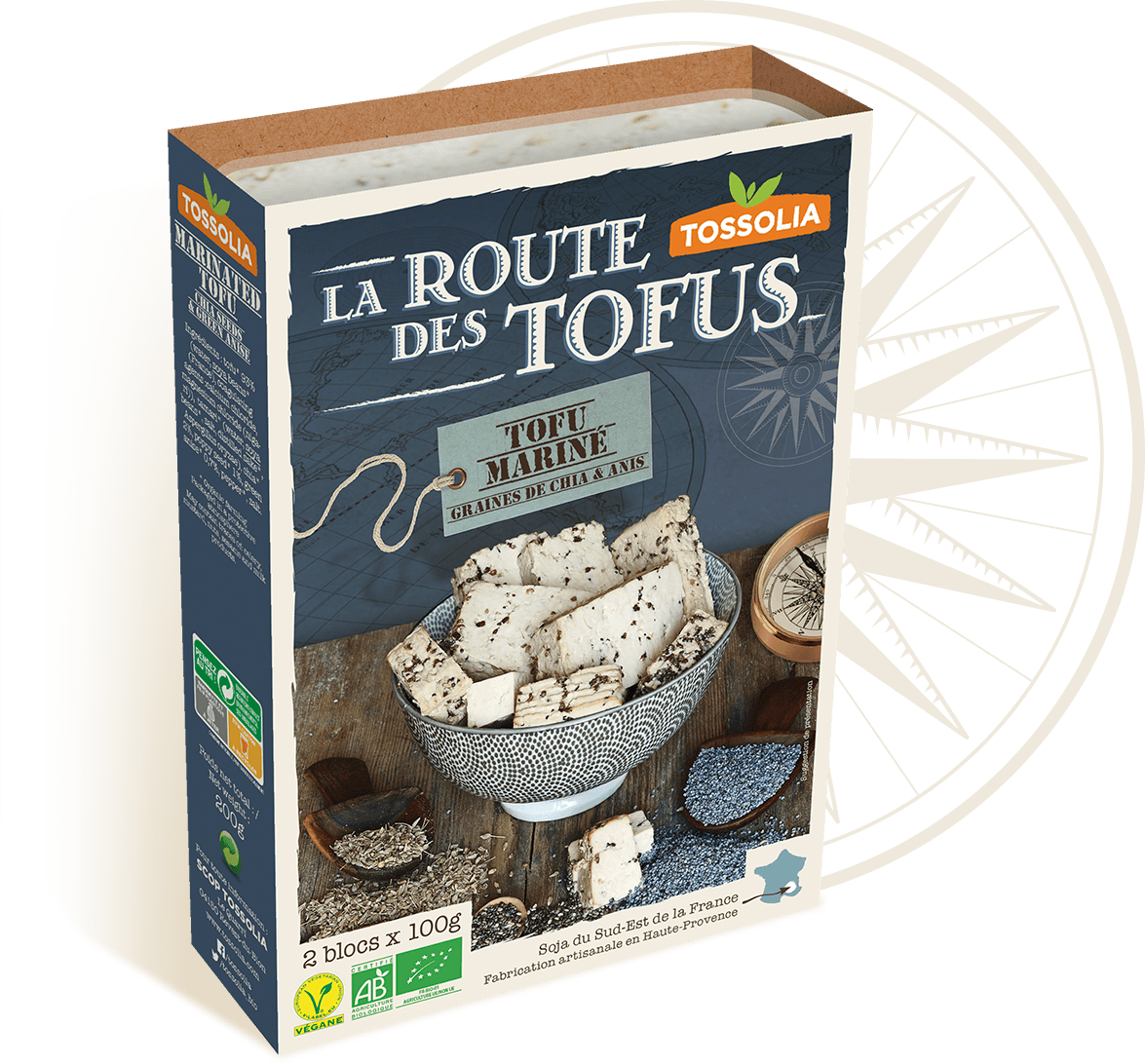 Tofu mariné graines de chia & anis Tofu mariné graines de chia & anis