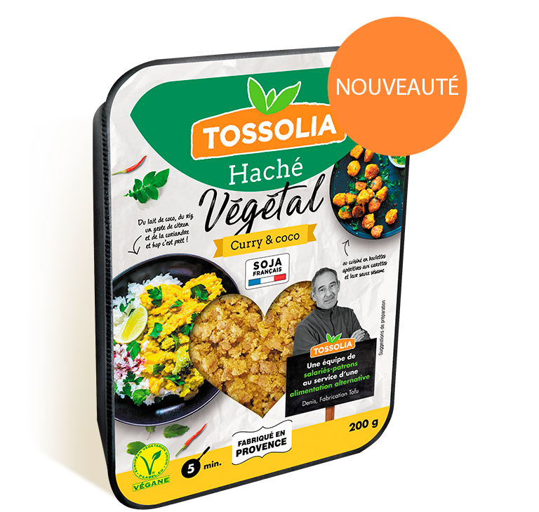 Haché végétal curry & coco Haché végétal curry & coco