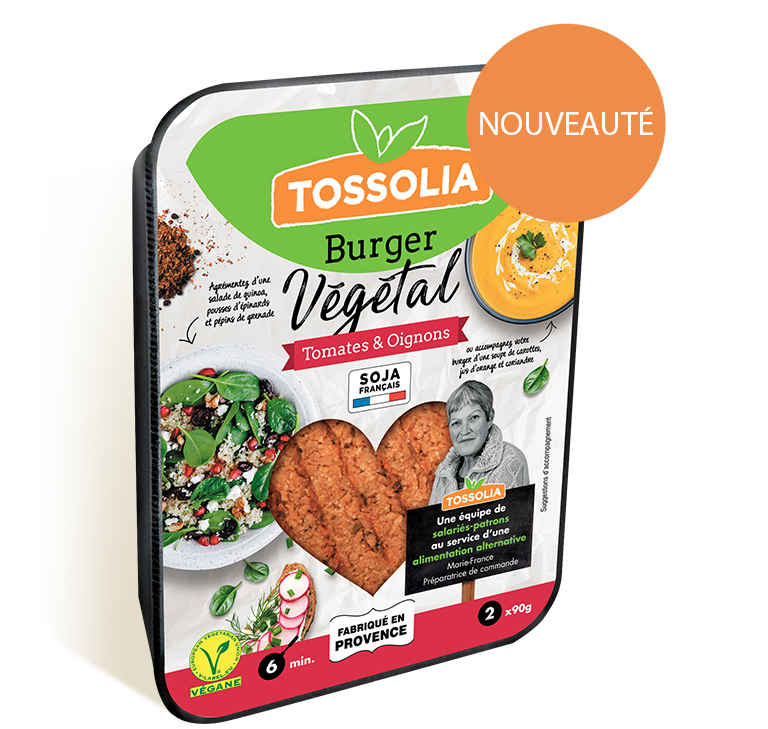 Burger végétal tomate oignon Burger végétal tomate oignon