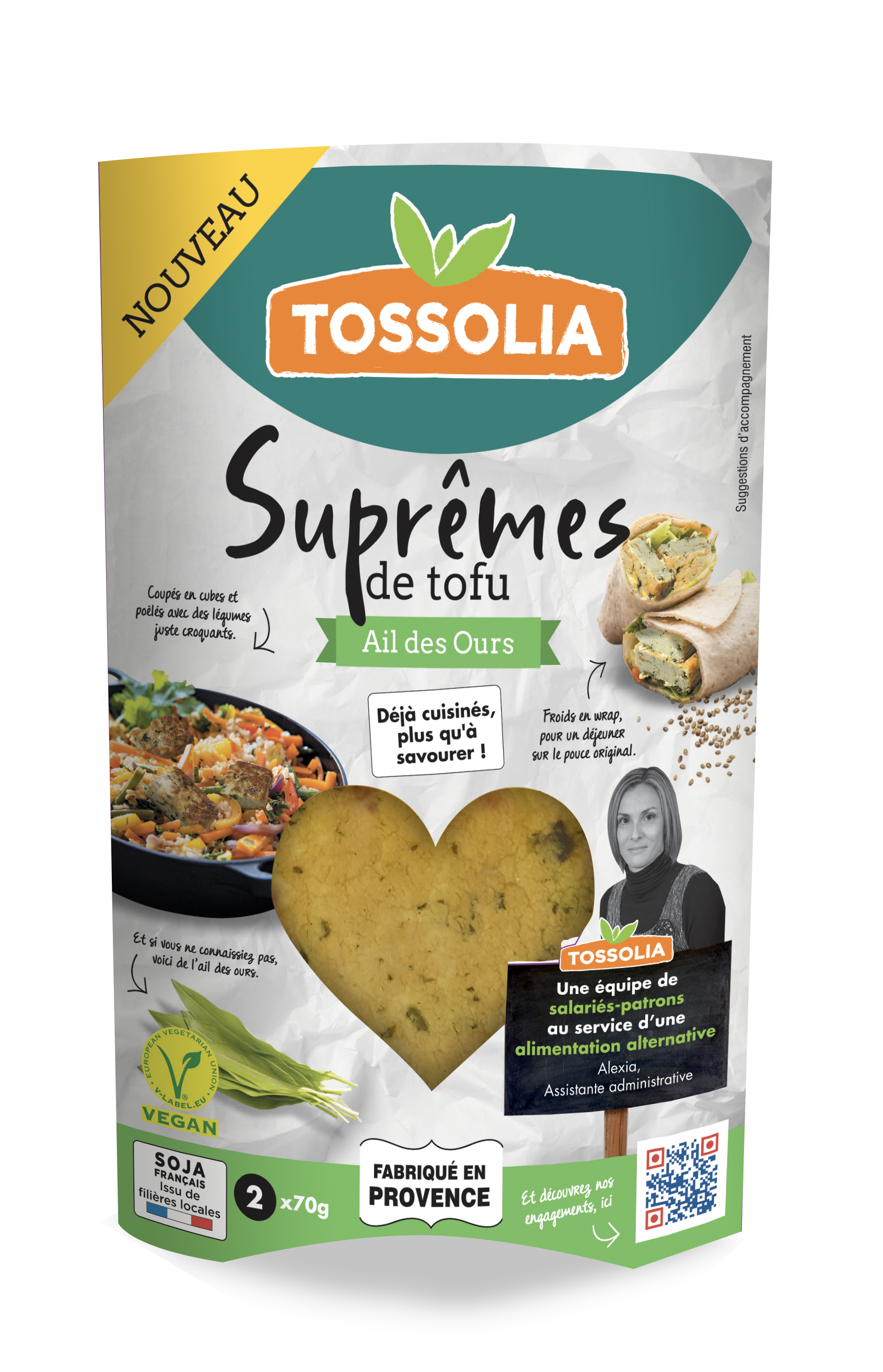 Suprêmes de tofu ail des ours Suprêmes de tofu ail des ours