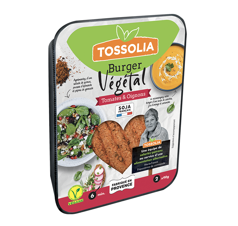 Burger végétal tomates oignons Burger végétal tomates oignons