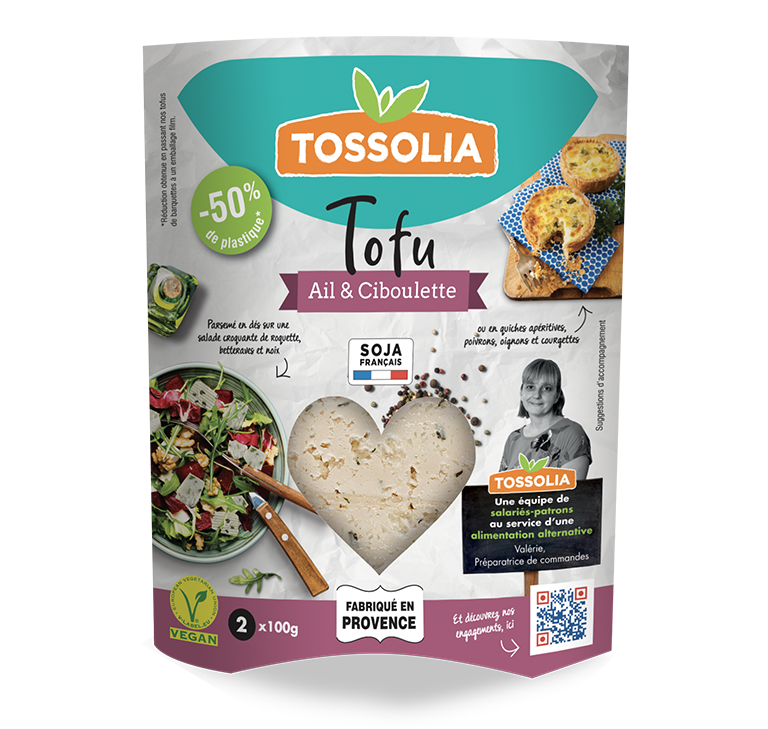 Tofu ail & ciboulette Tofu ail & ciboulette