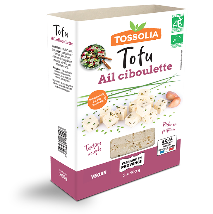 Tofu ail & ciboulette Tofu ail & ciboulette