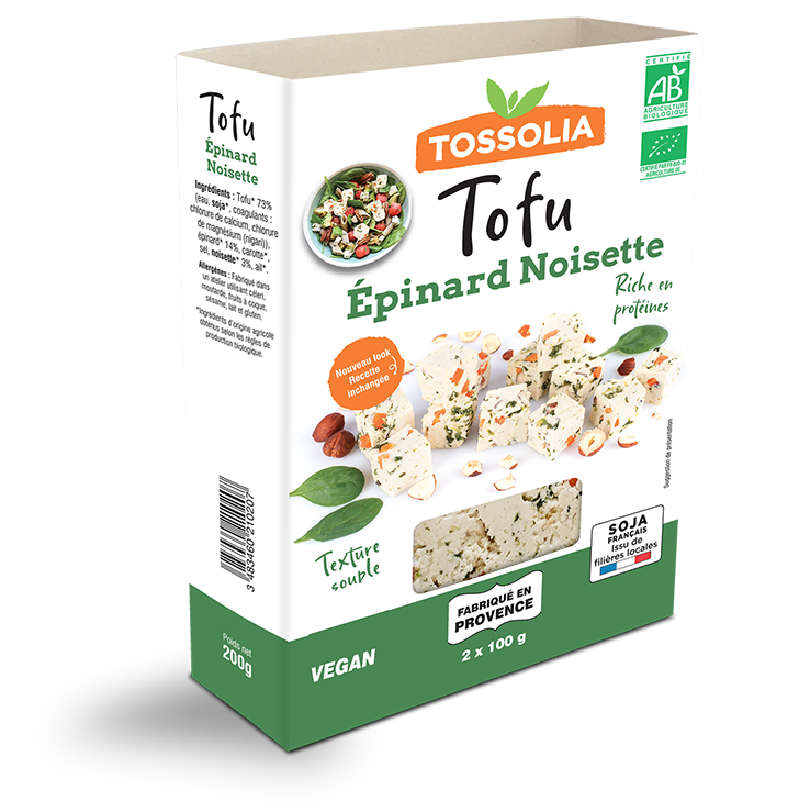 Tofu épinard noisette