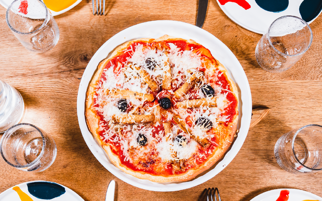 Pizza maison au tofu fumé