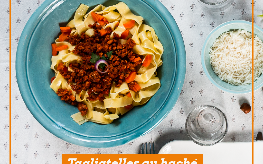 Tagliatelles au haché végétal bolognaise