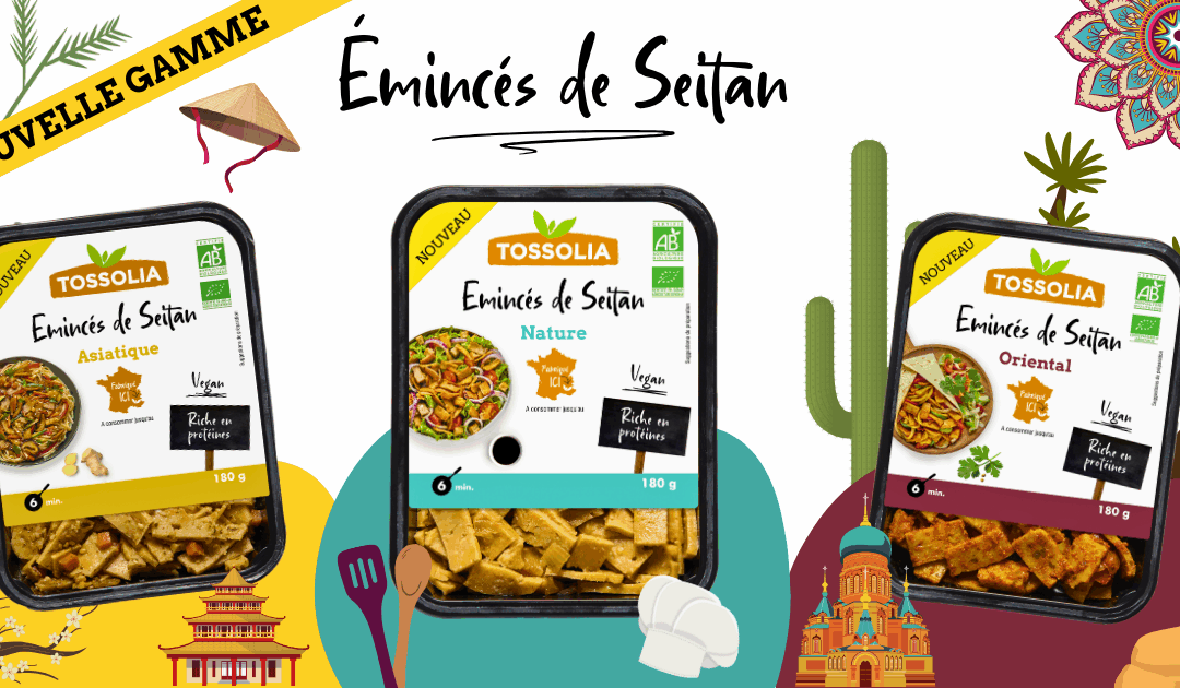 Nouvelle gamme Tossolia : découvrez nos Émincés de Seitan bio, rapides, savoureux et riches en protéines