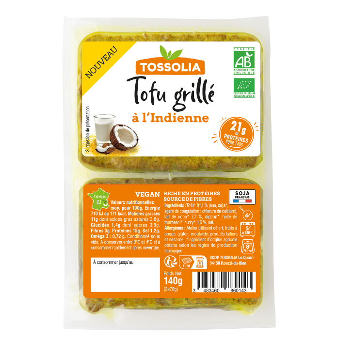 Tofu grillé à l'Indienne